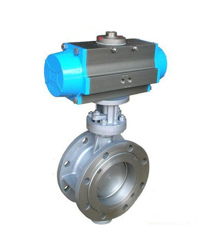 D643h pneumatic flange multi-level hard seal butterfly valve